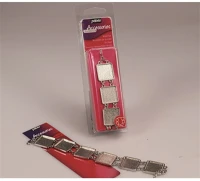 Pébéo 166802 Kreatív karkötő alap  fém szögletes ródium bevonattal kép