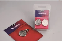 Pébéo 166804 Kreatív fülbevaló alap  fém ovális 20x25 mm ródium bevonattal kép