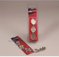 Pébéo 166805 Kreatív karkötő alap  fém ovális ródium bevonattal kép