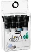 Pébéo 555058 Kreatív festék  touch 30 ml 4 db-os klt. ezüst árnyalatú színek kép