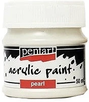Pentart 2832 Kreatív akrilfesték  gyöngyház 50 ml fehér kép