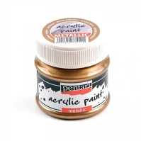 Pentart 3496 Kreatív akrilfesték  metál 50 ml antik réz kép
