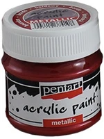 Pentart 3554 Kreatív akrilfesték  metál 50 ml bordó kép