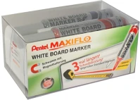 Pentel mwl5m-4n Táblamarker+törlő készlet 2,5mm, kerek hegyű, maxiflo pentel, 4 klf. szín