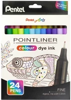 Pentel POINTLINER 24 KLF Rostirón, tűfilc készlet, 0,4 mm,  pointliner 24 klf. szín kép