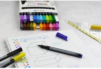 Pentel POINTLINER 6 KLF Rostirón, tűfilc készlet, 0,4 mm,  pointliner 6 klf. szín kép