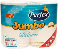Perfex 12.01133 Kéztörlő tekercses háztartási  boni jumbo deluxe 2 rétegű 2 tekercses kép