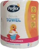Perfex 12.01136 Kéztörlő tekercses háztartási  deluxe 2 rétegű 500 lapos 1 tekercses kép