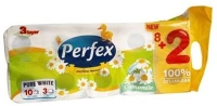 Perfex 60757 Toalettpapír 3 rétegű 150 lap/tekercs 8+2 tekercs/csomag boni kép