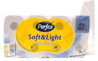 Perfex DA503XSZPE8606034950124 Soft&light  pure white wc papír - 3 rétegű, 16 tekercs kép