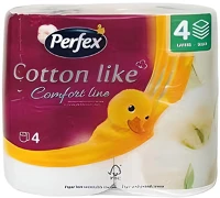Perfex HT10498/SKU13145 Toalettpapír  cotton comfort line 3 rétegű 4 tekercses kép