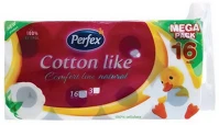Perfex SKU12198 Toalettpapír  cotton comfort line 3 rétegű 16 tekercses natural kép