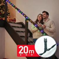 Phenom 400 LED - 220-240V - 6W - ZÖLD Fényfüzér - 20 m - színes - 400 led - 220-240v - 6w - zöld kábel kép