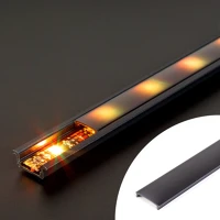 Phenom 41011A2-HÖZ Led aluminium profil takaró búra - fekete - 2000 mm (41011a2-höz) kép