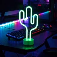 Phenom 43996C Neon led lámpa - zöld kaktusz - 3 x aa + usb - 18,5 x 8,5 x 28 cm (43996c) kép
