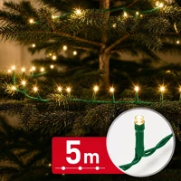 Phenom 59766W fényfüzér - 5 m - melegfehér - 100 led - 100-240v - 6w - zöld kábel kép