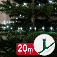 Phenom 59768C fényfüzér - 20 m - hidegfehér - 400 led - 100-240v - 6w - zöld kábel kép