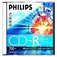 Philips 22.00025 Írható cd  700mb 52x slim tok kép