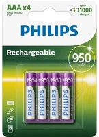 Philips R03B4A95/10 Elem tölthető aaa 950 mah 4-bliszter kép