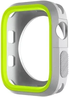 Phoner 72666 Twin apple watch szilikon tok, 45mm, ezüst/zöld kép