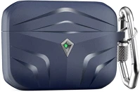 Phoner PN-CP-140-MB Rubber apple airpods pro szilikon tok akasztóval, éjkék kép