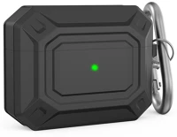 Phoner PN-CP-144-BK Rock apple airpods pro szilikon tok akasztóval, fekete kép