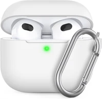 Phoner PN-CP-148-WE-FHD Simple apple airpods 3 szilikon tok akasztóval, fehér kép