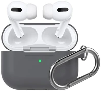 Phoner PN-CP-P1-3-DG Simple apple airpods pro szilikon tok akasztóval, sötétszürke kép