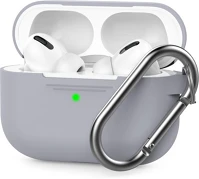 Phoner PN-CP-P1-3-GY Simple apple airpods pro szilikon tok akasztóval, szürke kép