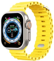 Phoner SS72495 River apple watch 41/40/38 mm szilikon szíj, sárga kép