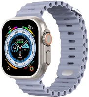 Phoner SS72496 River apple watch 41/40/38 mm szilikon szíj, levendulaszürke kép