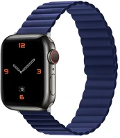 Phoner SS72509 Rever apple watch forgatható mágneses szilikon szíj, 41/40/38mm, s/m, kék kép