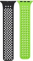Phoner SS72531 Spike apple watch szilikon szíj, 38/40/41mm, fekete/élénk zöld kép