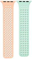 Phoner SS72536 Spike apple watch szilikon szíj, 38/40/41mm, papya/pisztácia kép