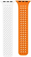 Phoner SS72539 Spike apple watch szilikon szíj, 38/40/41mm, fehér/narancs kép