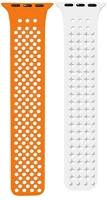 Phoner SS72540 Spike apple watch szilikon szíj, 38/40/41mm, narancs/fehér kép