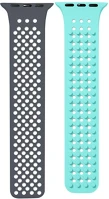 Phoner SS72541 Spike apple watch szilikon szíj, 38/40/41mm, szürke/kék kép