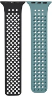 Phoner SS72544 Spike apple watch szilikon szíj, 38/40/41mm, fekete/zöld kép
