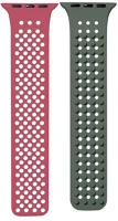 Phoner SS72547 Spike apple watch szilikon szíj, 38/40/41mm, rószaszín/zöld kép