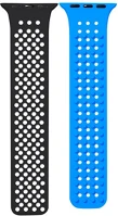 Phoner SS72555 Spike apple watch szilikon szíj, 49/45/44/42mm, fekete/kék kép
