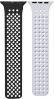 Phoner SS72557 Spike apple watch szilikon szíj, 49/45/44/42mm, fekete/felhőszürke kép