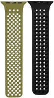 Phoner SS72558 Spike apple watch szilikon szíj, 49/45/44/42mm, zöld/fekete kép