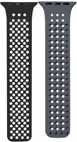 Phoner SS72566 Spike apple watch szilikon szíj, 49/45/44/42mm, fekete/szürke kép