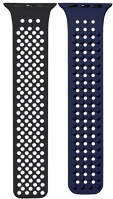 Phoner SS72572 Spike apple watch szilikon szíj, 49/45/44/42mm, fekete/éjkék kép