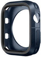 Phoner SS72671 Twin apple watch szilikon tok, 41mm, éjkék/szürke kép