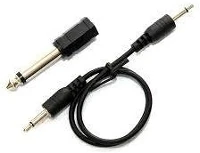 Phottix 89901 3.5 (male) to 3.5 mm (male) szinkronkábel (40cm)  6.3mm adapterrel kép