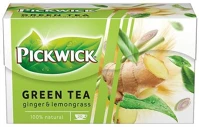 Pickwick GYÖMBÉR-CITROMFŰ Zöld tea, 20x1,5 g, gyömbér-citromfű kép