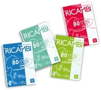 Pigna RICAMBI A/4 80 Gyűrűs könyv betét  ricambi a/4 80 lapos fehér vonalas kép