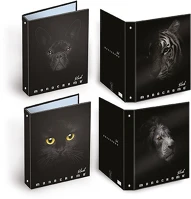 Pigna 023085830 Gyűrűs könyv  monocromo black a/4 4 gyűrűs 40 mm gerinccel kép