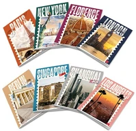 Pigna 02330635M Füzet  post cards a/4 tűzött 42 lapos kockás kép